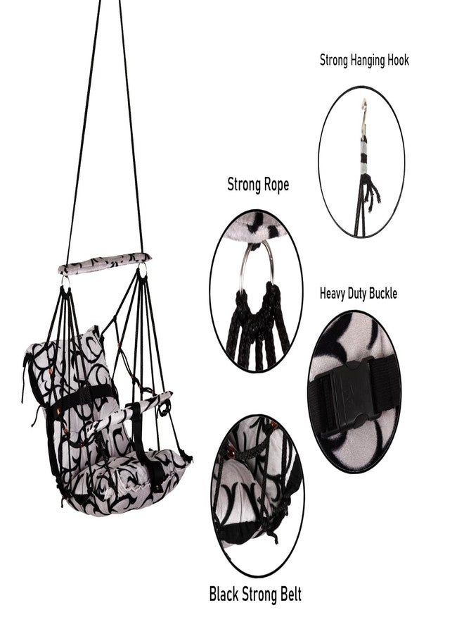BOFFLE Cotton Baby Swing Chair Hanging Jhula for 6 Month to 2 Years Kids with 15 kg Capacity and Safety Belt © - Image 4